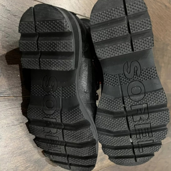 Sorel Lennox Hiker Boot Women's 6 Black Leather Waterproof, Red Laces - Picture 5 of 6